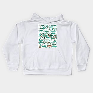 Boats and Fish Kids Hoodie